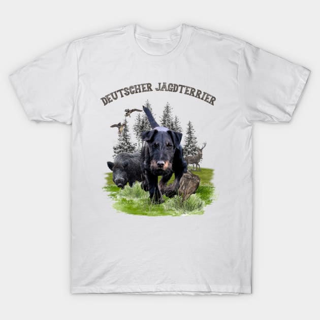 German Hunting Terrier T-Shirt by German Wirehaired Pointer 